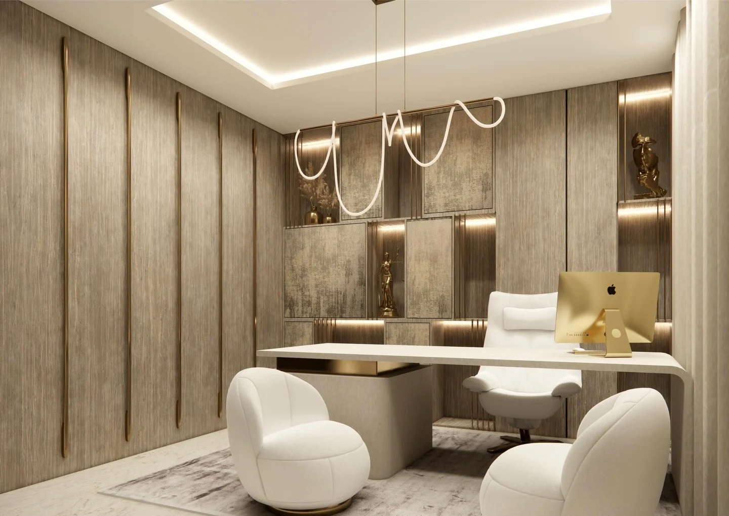 Warm premium office interior